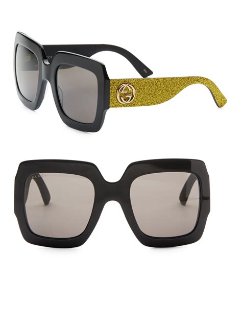 gucci black glitter sunglasses|gucci outlet sunglasses.